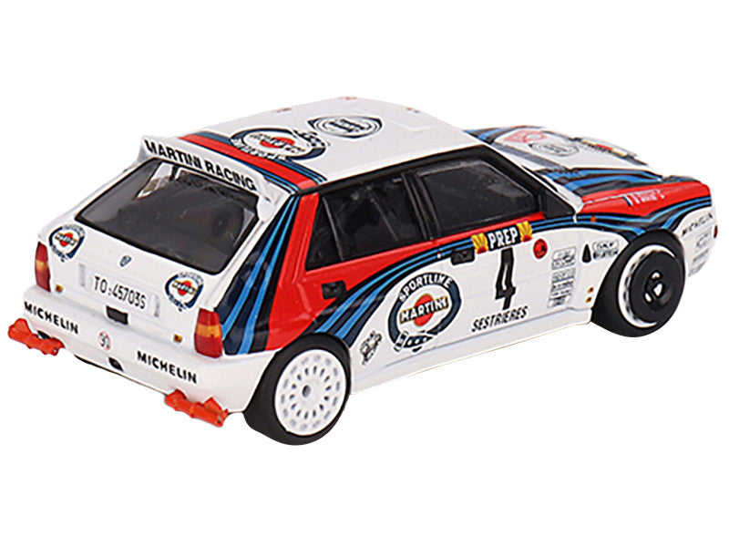 Lancia Delta HF Integrale Evoluzione #4 Didier Auriol - Bernard Occelli "Martini Racing" Winner "Rally MonteCarlo" (1992) Limited Edition to 1440 pieces Worldwide 1/64 Diecast Model Car by Mini GT-2