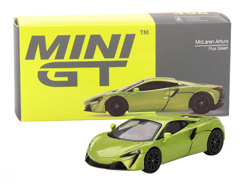 McLaren Artura Flux Green Metallic Limited Edition to 2040 pieces Worldwide 1/64 Diecast Model Car by Mini GT-3