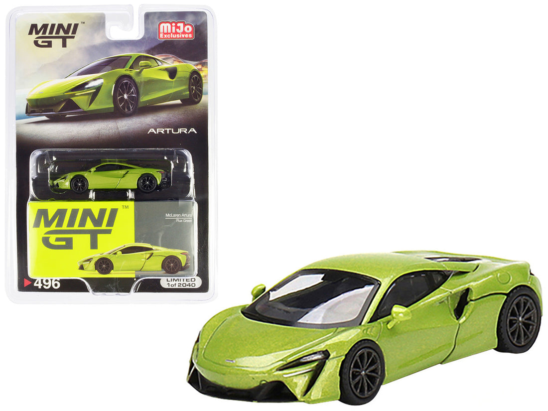 McLaren Artura Flux Green Metallic Limited Edition to 2040 pieces Worldwide 1/64 Diecast Model Car by Mini GT-0