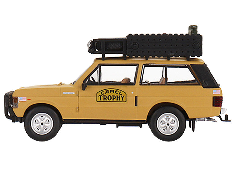 Range Rover with Roofrack Tan "Camel Trophy - Papua New Guinea Team USA" (1982) Limited Edition to 2400 pieces Worldwide 1/64 Diecast Model Car by Mini GT-1