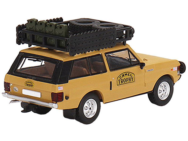 Range Rover with Roofrack Tan "Camel Trophy - Papua New Guinea Team USA" (1982) Limited Edition to 2400 pieces Worldwide 1/64 Diecast Model Car by Mini GT-2