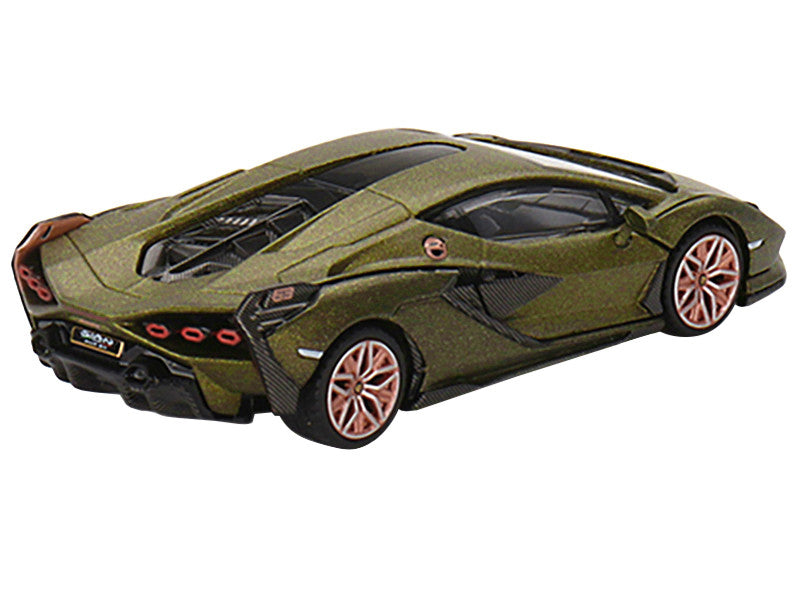 Lamborghini Sian FKP 37 "Presentation Edition" Matt Green Metallic Limited Edition to 4800 pieces Worldwide 1/64 Diecast Model Car by Mini GT-2