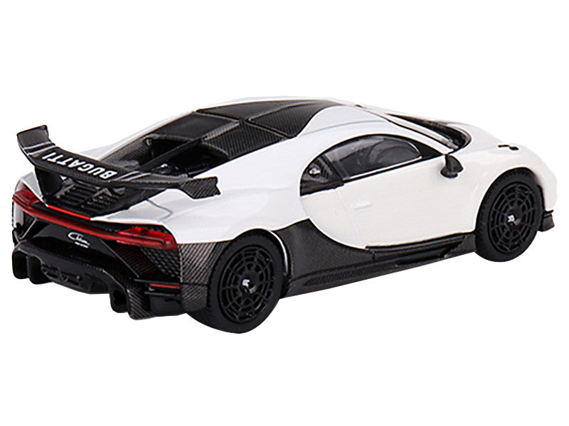 Bugatti Chiron Pur Sport White and Carbon Limited Edition to 3000 pieces Worldwide 1/64 Diecast Model Car by Mini GT-2