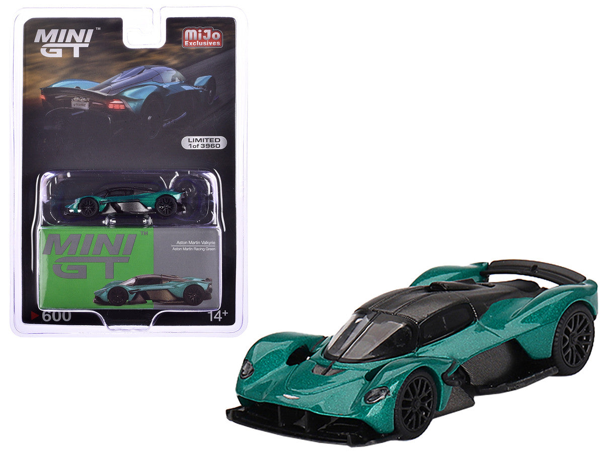 Aston Martin Valkyrie Racing Green Metallic Limited Edition to 3960 pieces Worldwide 1/64 Diecast Model Car by Mini GT-2