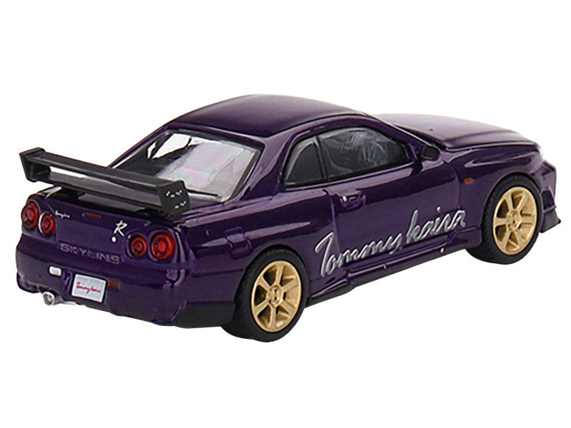 Nissan Skyline GT-R (R34) RHD (Right Hand Drive) "Tommykaira R-z" Midnight Purple Metallic Limited Edition to 8400 pieces Worldwide 1/64 Diecast Model Car by Mini GT-2