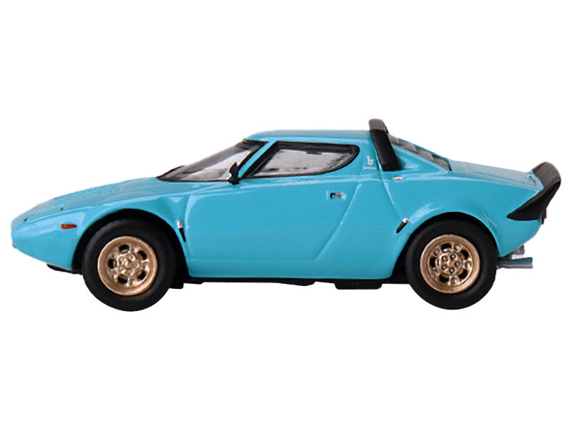 Lancia Stratos HF Stradale Azzuro Chiaro Blue Limited Edition to 1800 pieces Worldwide 1/64 Diecast Model Car by Mini GT-1