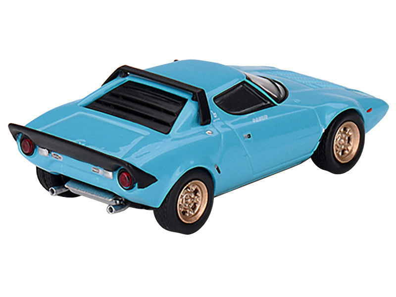 Lancia Stratos HF Stradale Azzuro Chiaro Blue Limited Edition to 1800 pieces Worldwide 1/64 Diecast Model Car by Mini GT-2