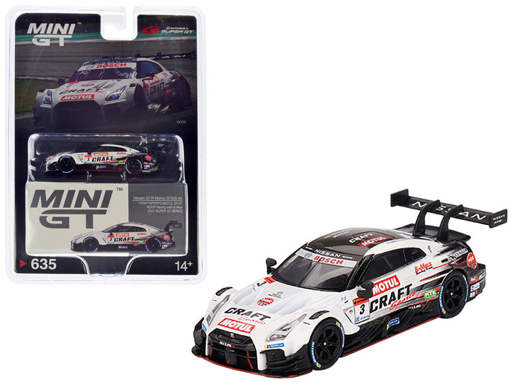 Nissan GT-R Nismo GT500 RHD (Right Hand Drive) #3 Kohei Hirate - Katsumasa Chiyo "NDDP Racing with B-Max" "Super GT Series" (2021) Limited Edition 1/64 Diecast Model Car by Mini GT-0