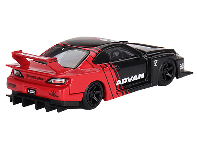 Nissan "LB-Super Silhouette" S15 SILVIA RHD (Right Hand Drive) Red and Black "ADVAN" Limited Edition 1/64 Diecast Model Car by Mini GT-1