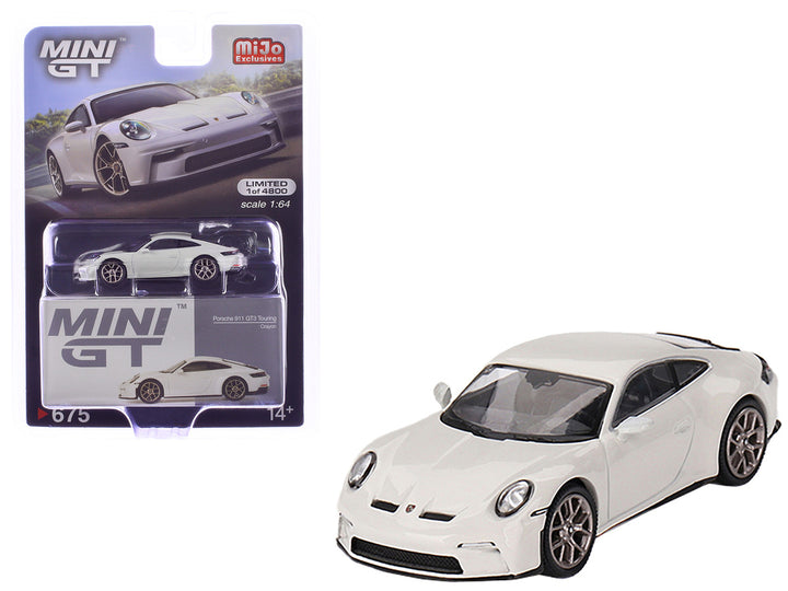Porsche 911 (992) GT3 Touring Crayon Gray Limited Edition to 4800 pieces Worldwide 1/64 Diecast Model Car by Mini GT-0