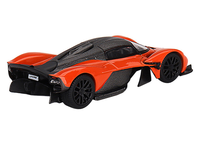 Aston Martin Valkyrie Maximum Orange with Carbon Top Limited Edition to 2640 pieces Worldwide 1/64 Diecast Model Car by Mini GT-0