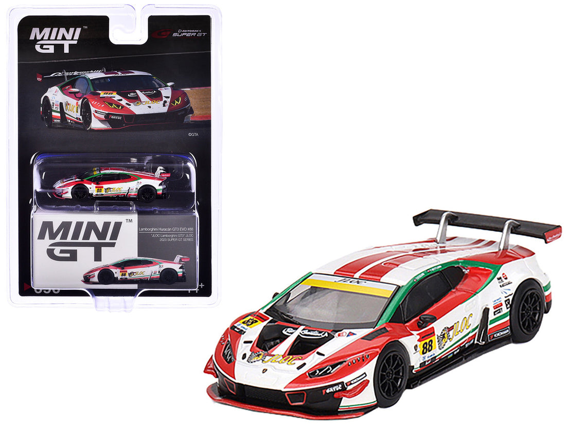 Lamborghini Huracan GT3 EVO #88 Takashi Kogure - Yuya Motojima "JLOC" "Super GT Series" (2023) Limited Edition 1/64 Diecast Model Car by Mini GT-0