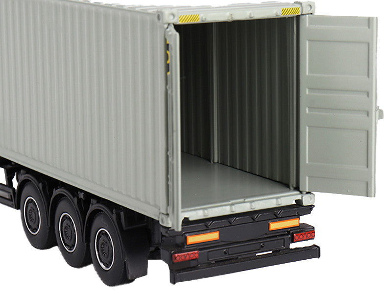 Mercedes-Benz Actros with 40' Container "UPS Europe" Brown and Gray 1/64 Diecast Model by Mini GT-3
