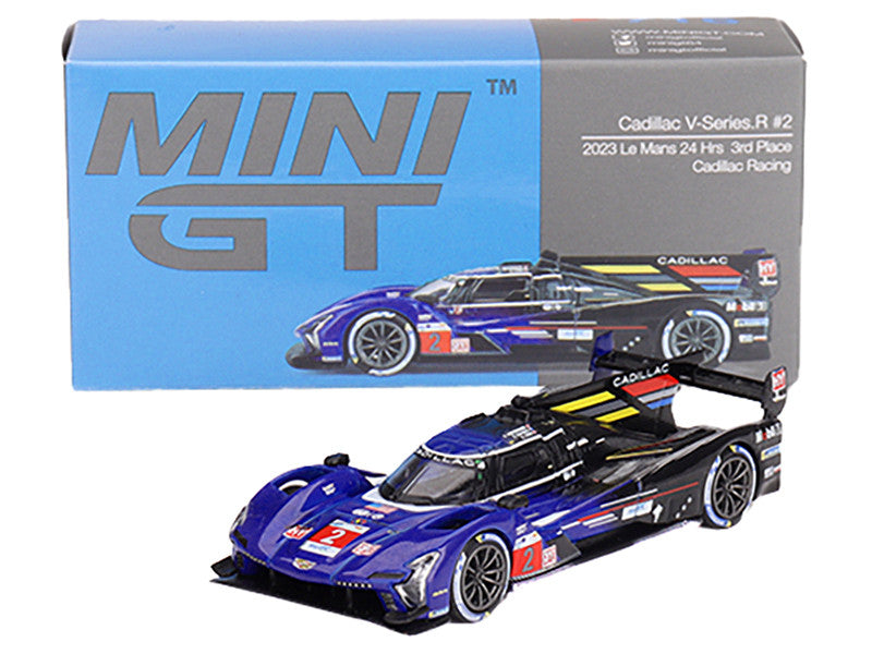 Cadillac V-Series.R #2 Earl Bamber - Alex Lynn - Richard Westbrook "Cadillac Racing" 3rd Place "24 Hours of Le Mans" (2023) Limited Edition to 5400 pieces Worldwide 1/64 Diecast Model Car by Mini GT-1