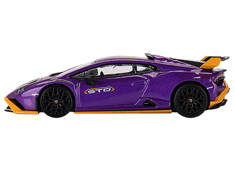 Lamborghini Huracan STO Viola Pasifae Purple Metallic Limited Edition 1/64 Diecast Model Car by Mini GT-0