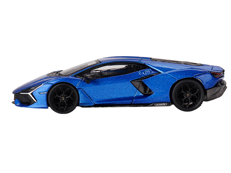 Lamborghini Revuelto Blu Eleos Blue Metallic Limited Edition to 8400 pieces Worldwide 1/64 Diecast Model Car by Mini GT-1