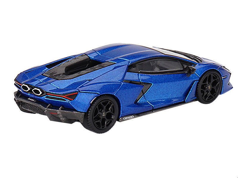 Lamborghini Revuelto Blu Eleos Blue Metallic Limited Edition to 8400 pieces Worldwide 1/64 Diecast Model Car by Mini GT-0