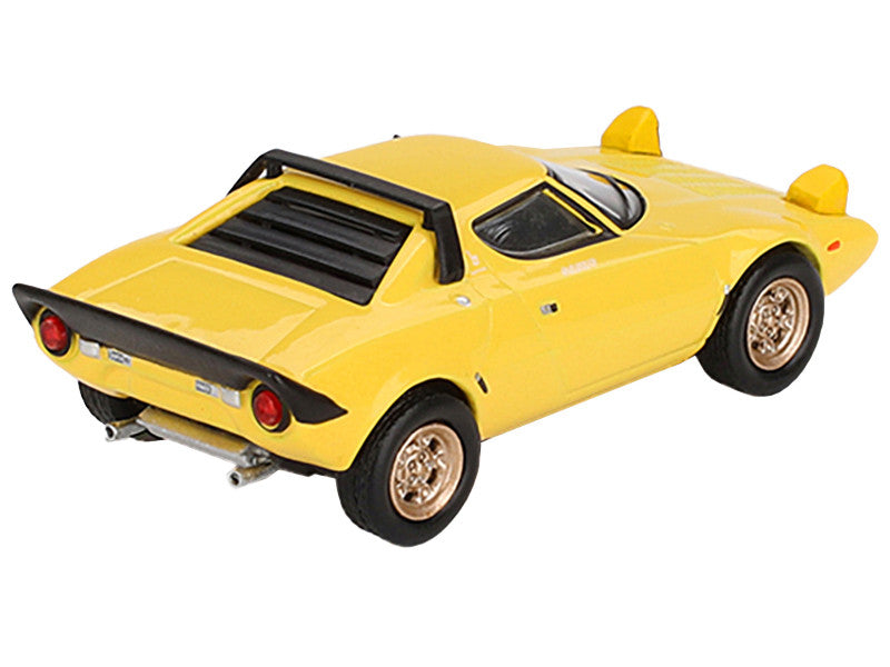 Lancia Stratos HF Stradale Giallo Fly Yellow Limited Edition to 1440 pieces Worldwide 1/64 Diecast Model Car by Mini GT-1