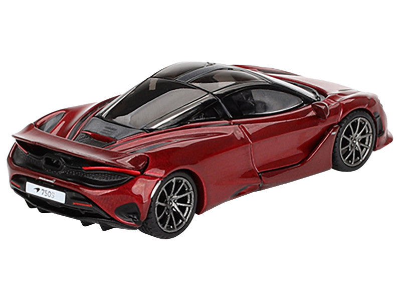 McLaren 750S Amaranth Red Metallic with Black Top Limited Edition to 5040 pieces Worldwide 1/64 Diecast Model Car by Mini GT-1
