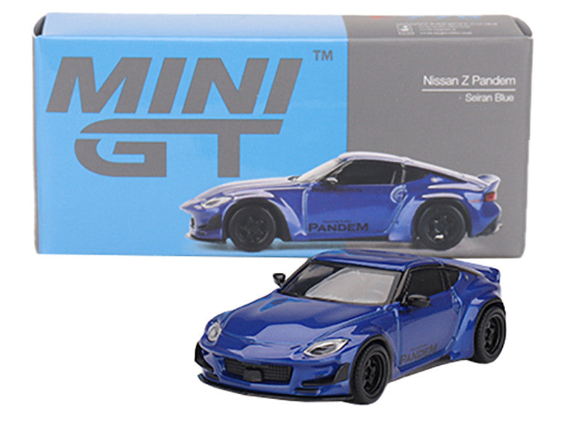 Nissan Z "Pandem" Seiran Blue Metallic Limited Edition to 4800 pieces Worldwide 1/64 Diecast Model Car by Mini GT-1