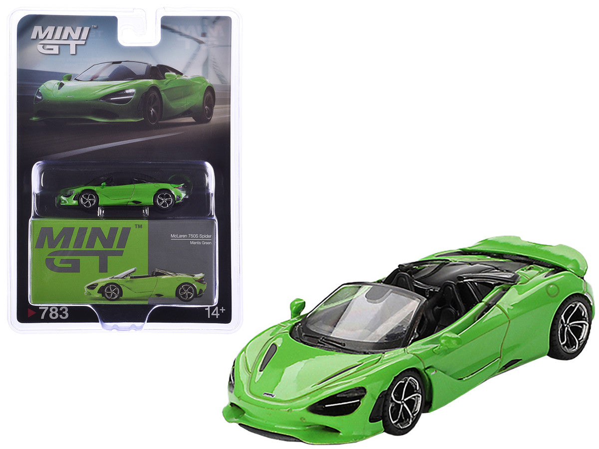 McLaren 750S Spider Mantis Green Limited Edition 1/64 Diecast Model Car by Mini GT-3