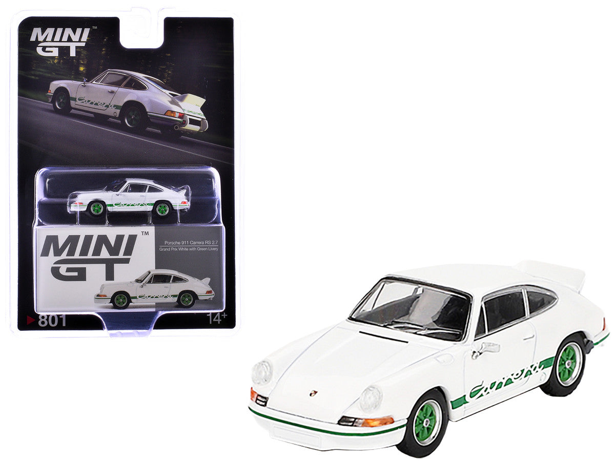 Porsche 911 Carrera RS 2.7 Grand Prix White with Green
