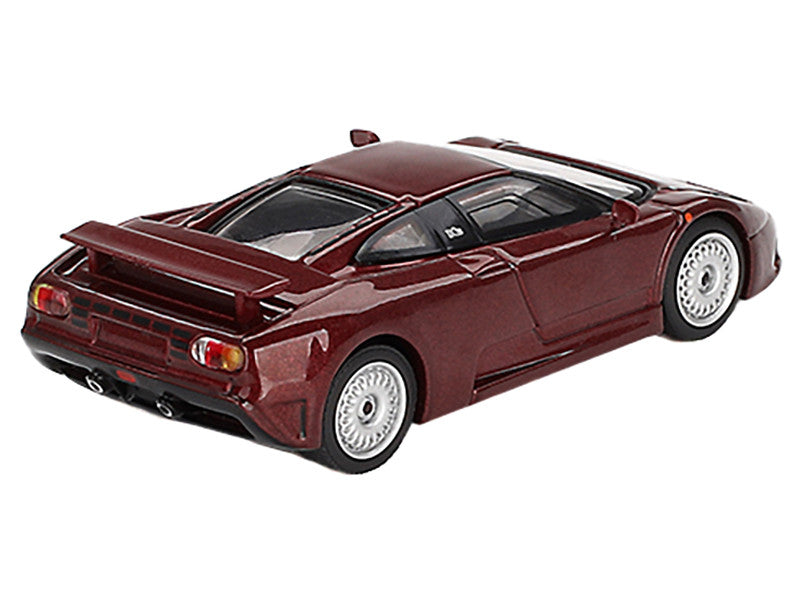 Bugatti EB110 GT Dark Red Metallic Limited Edition 1/64 Diecast Model Car by Mini GT-2