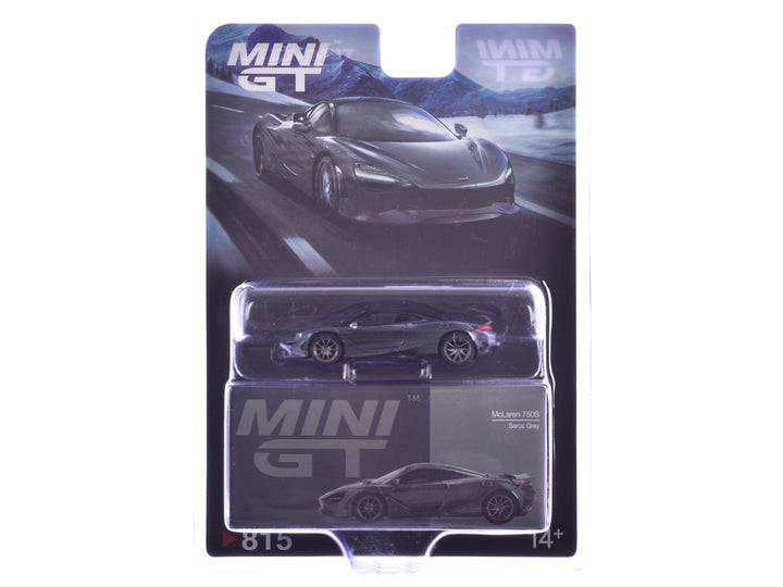 McLaren 750S Saros Gray Limited Edition 1/64 Diecast Model Car by Mini GT-0