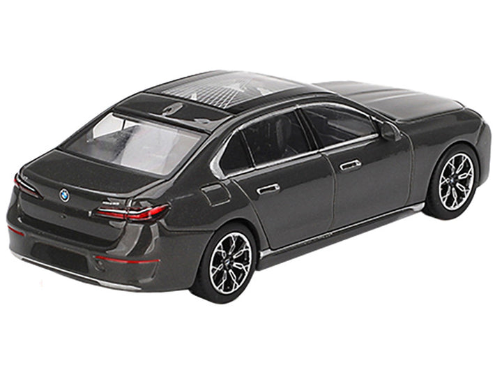 BMW i7 xDrive60 Dravit Gray Metallic Limited Edition 1/64 Diecast Model Car by Mini GT-1