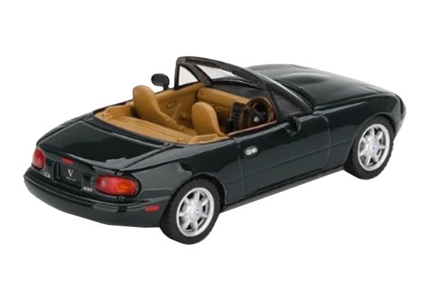Eunos Roadster V-Special RHD (Right Hand Drive) Dark Green Limited Edition 1/64 Diecast Model Car by Mini GT-0