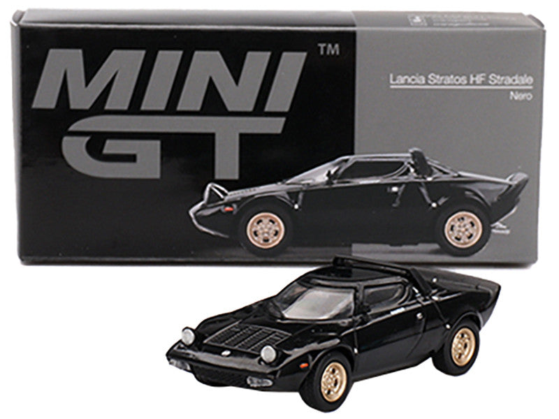 Lancia Stratos HF Stradale Nero Black Limited Edition 1/64 Diecast Model Car by Mini GT-2