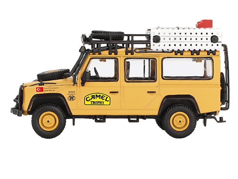 Land Rover Defender 110 Team Turkey "Camel Trophy Amazon" (1989) Limited Edition 1/64 Diecast Model Car by Mini GT-0