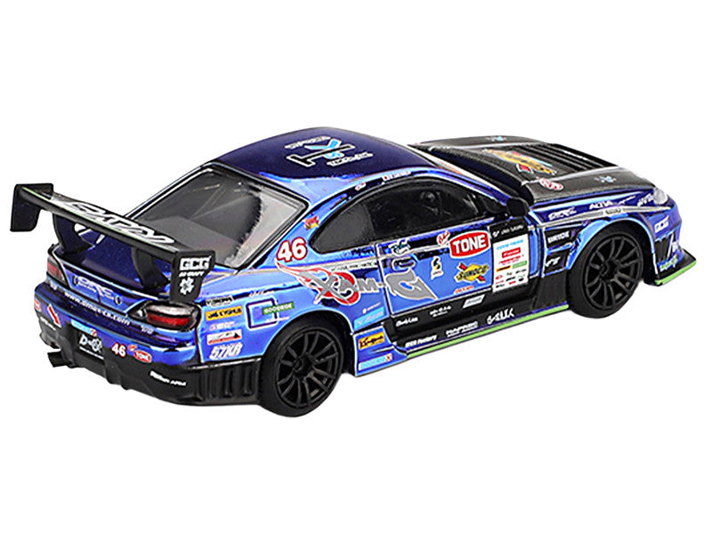 Nissan Silvia (S15) D-MAX RHD (Right Hand Drive) #46 Masao Suenaga "D-MAX Racing" "D1 Grand Prix" (2023) Limited Edition 1/64 Diecast Model Car by Mini GT 3