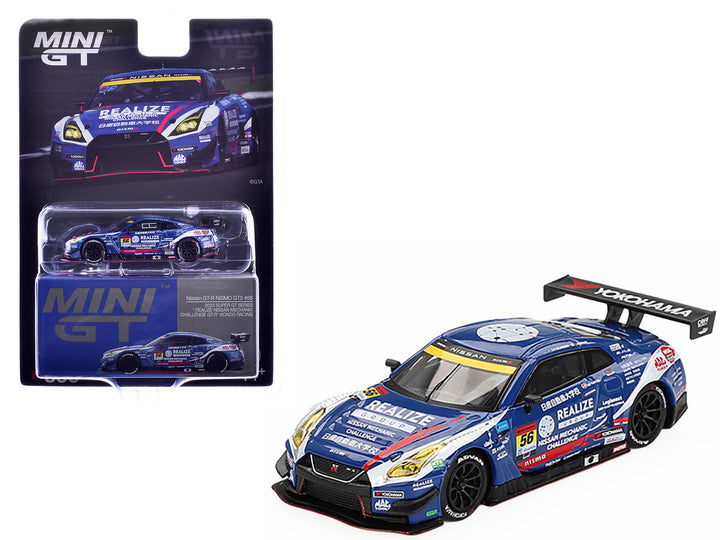 Nissan GT-R NISMO GT3 #56 Joao Paulo de Oliveira - Teppei Natori "REALIZE Nissan Mechanic Challenge GT-R" "Super GT Series" (2023) Limited Edition 1/64 Diecast Model Car by Mini GT 2