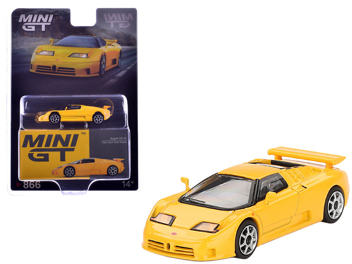 Bugatti EB110 Super Sport Giallo Bugatti Yellow Limited Edition 1/64 Diecast Model Car by Mini GT-0