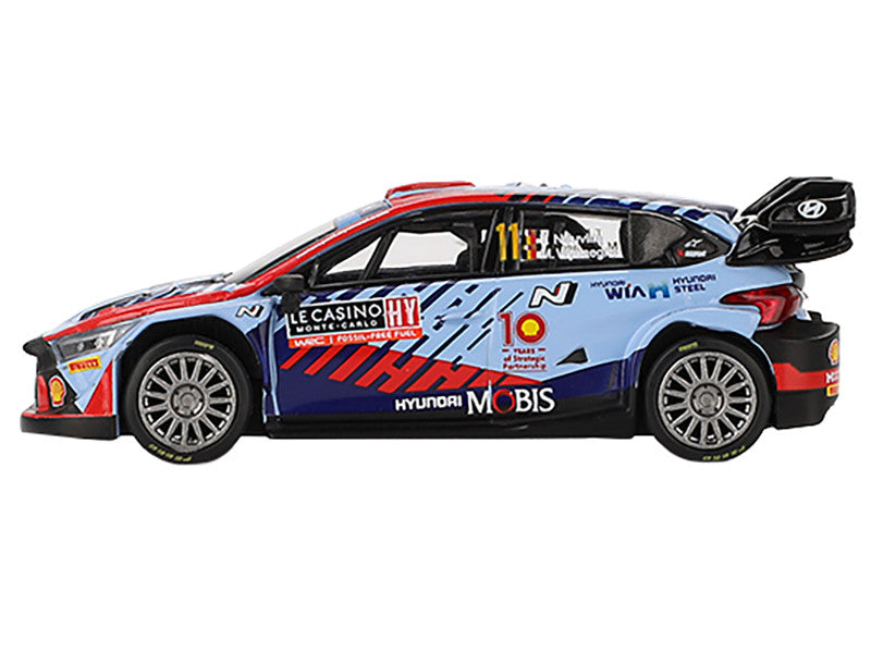 Hyundai i20 N Rally1 Hybrid #11 Thierry Neuville - Martijn Wydaeghe Winner "Rallye Monte-Carlo" (2024) Limited Edition 1/64 Diecast Model Car by Mini GT 2