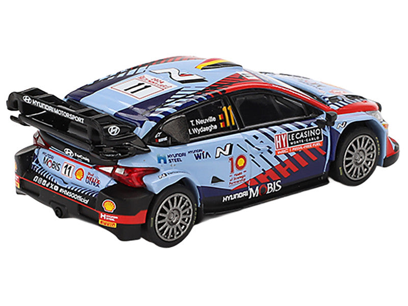 Hyundai i20 N Rally1 Hybrid #11 Thierry Neuville - Martijn Wydaeghe Winner "Rallye Monte-Carlo" (2024) Limited Edition 1/64 Diecast Model Car by Mini GT 3