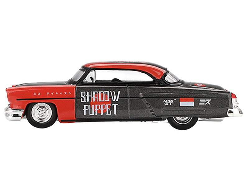 1954 Lincoln Capri Hot Rod "Shadow Puppet" Red and Dark Gray "MINI GT x MIZU Diecast 2024" Limited Edition 1/64 Diecast Model Car by Mini GT-1