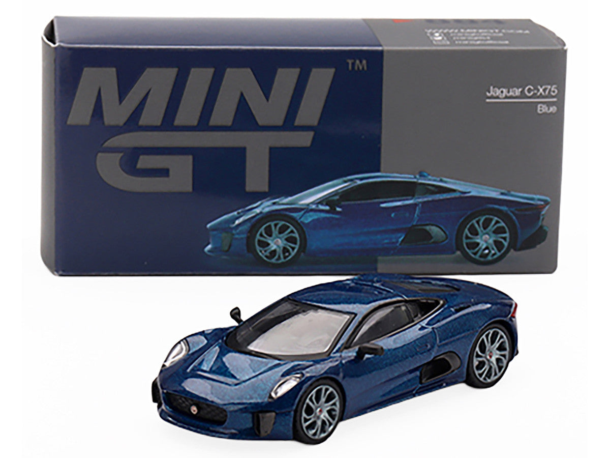 Jaguar C-X75 Blue Metallic Limited Edition 1/64 Diecast Model Car by Mini GT 3