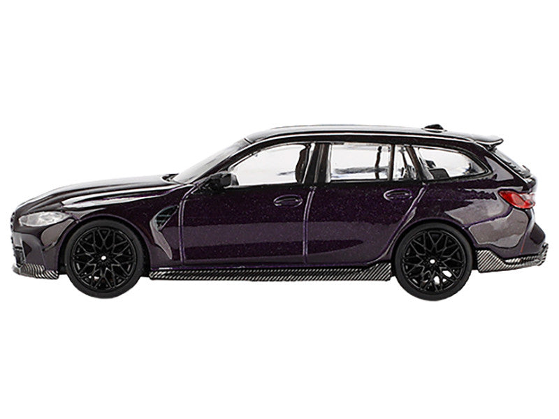 BMW M3 M Performance Touring Daytona Violet Metallic with Black Top Limited Edition 1/64 Diecast Model Car by Mini GT-1