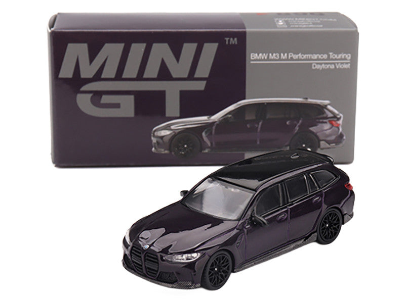 BMW M3 M Performance Touring Daytona Violet Metallic with Black Top Limited Edition 1/64 Diecast Model Car by Mini GT-2