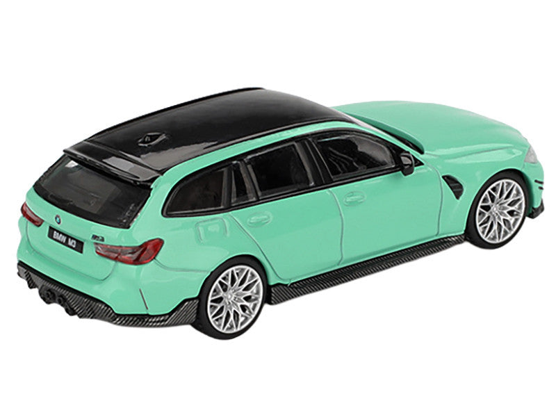 BMW M3 M Performance Touring Mint Green with Black Top Limited Edition 1/64 Diecast Model Car by Mini GT-2