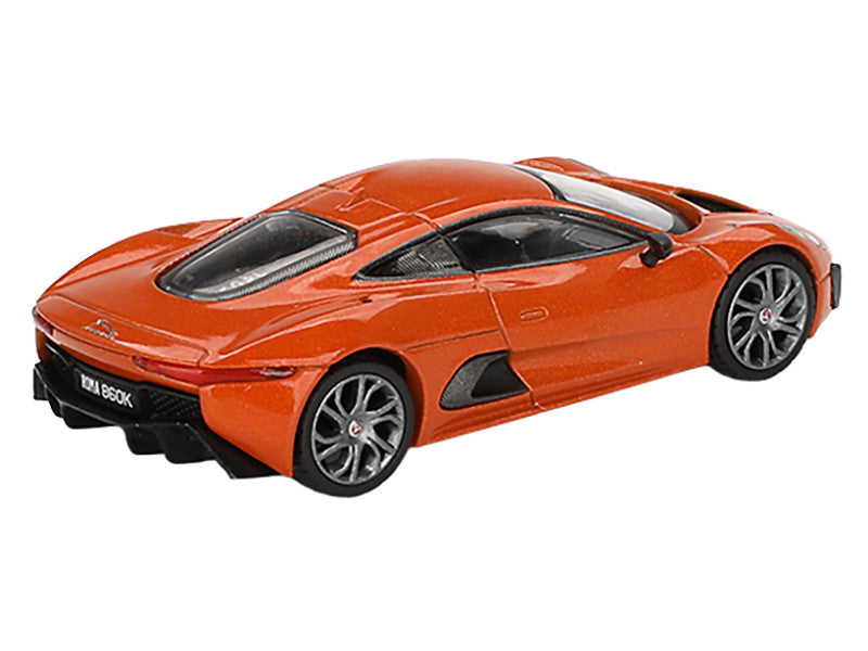 Jaguar C-X75 Orange Metallic 007 James Bond "Spectre" (2015) Movie Limited Edition 1/64 Diecast Model Car by Mini GT-1
