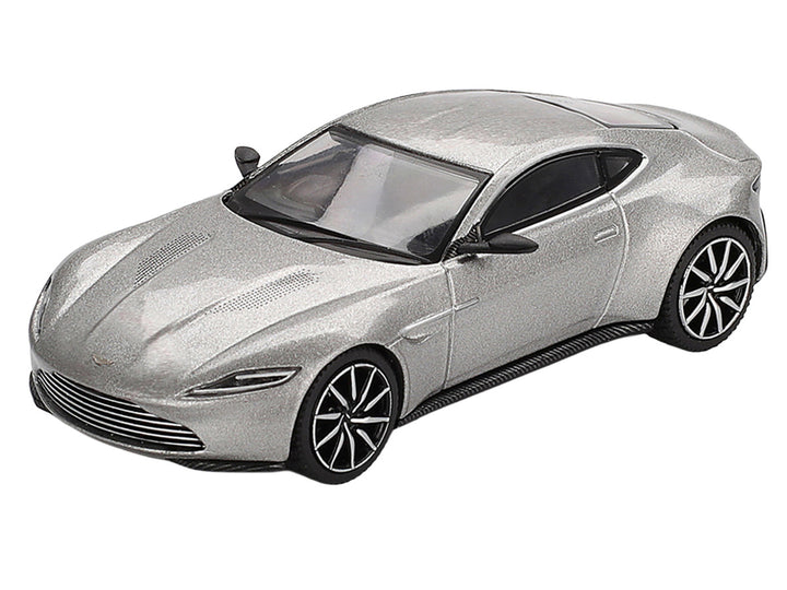 Aston Martin DB10 Silver Metallic 007 James Bond "Spectre" (2015) Movie Limited Edition 1/64 Diecast Model Car by Mini GT