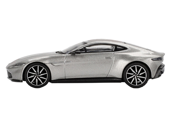 Aston Martin DB10 Silver Metallic 007 James Bond "Spectre" (2015) Movie Limited Edition 1/64 Diecast Model Car by Mini GT 2