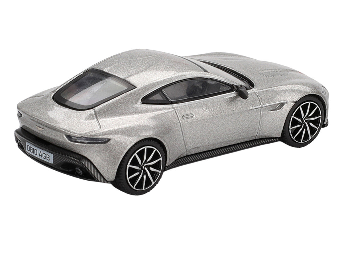 Aston Martin DB10 Silver Metallic 007 James Bond "Spectre" (2015) Movie Limited Edition 1/64 Diecast Model Car by Mini GT 3