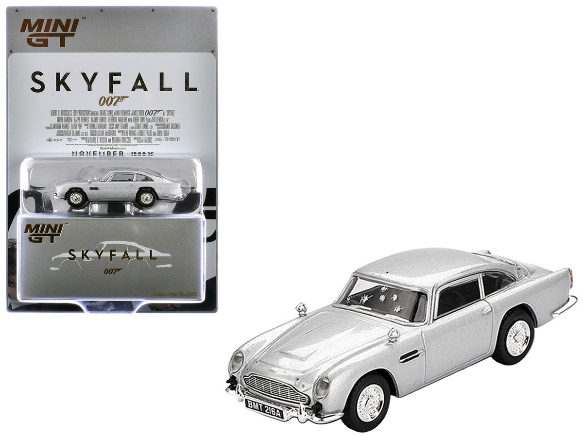 Mini GT Aston Martin DB5 007 Skyfall battle-damaged 1:64 diecast car