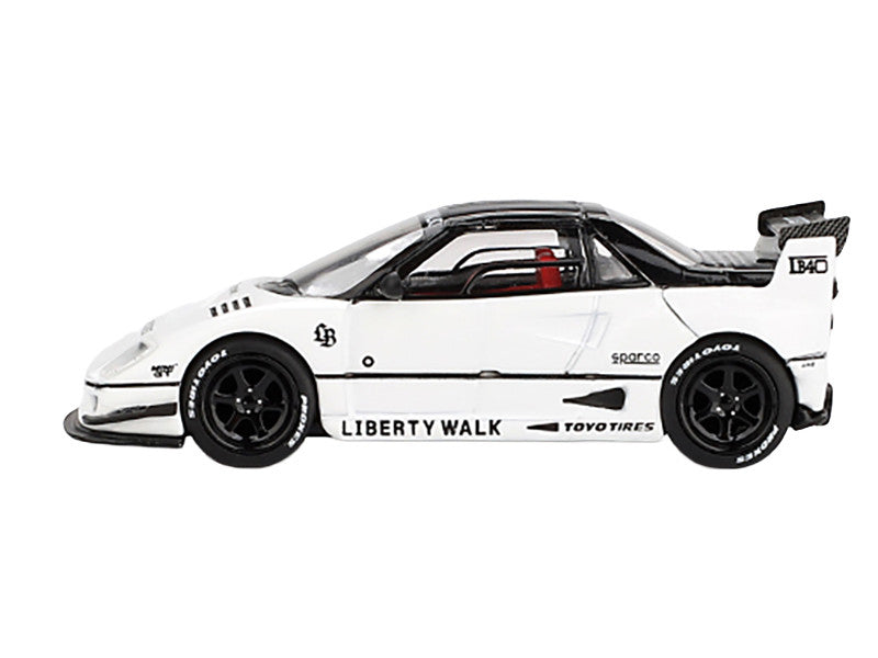 Mazda AZ-1 Liberty Walk LB40 RHD (Right Hand Drive) White with Black Top "2024 Tokyo Auto Salon" Limited Edition 1/64 Diecast Model Car by Mini GT-0