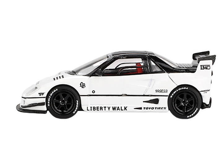 Mazda AZ-1 Liberty Walk LB40 RHD (Right Hand Drive) White with Black Top "2024 Tokyo Auto Salon" Limited Edition 1/64 Diecast Model Car by Mini GT-0