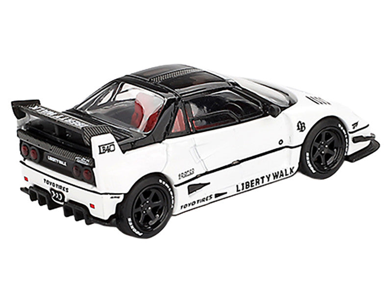 Mazda AZ-1 Liberty Walk LB40 RHD (Right Hand Drive) White with Black Top "2024 Tokyo Auto Salon" Limited Edition 1/64 Diecast Model Car by Mini GT-1